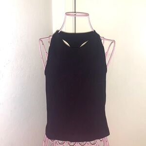 Women's Aura black T back tank- M/L